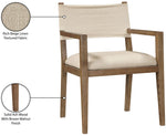 Avon - Linen Textured Performance Fabric Upholstered Dining Arm Chair