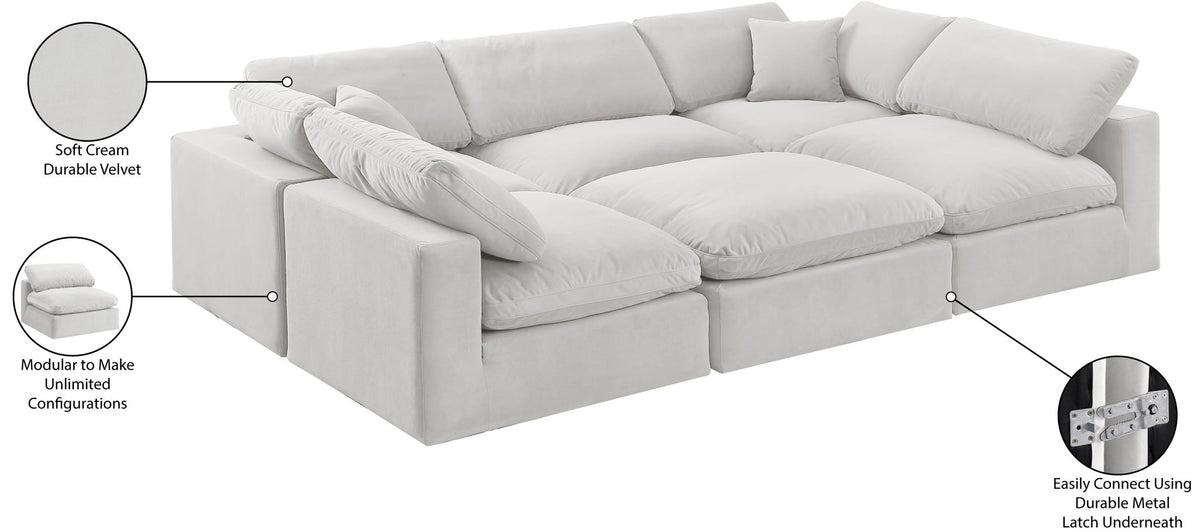 Comfy - 6 Piece Velvet Sectional