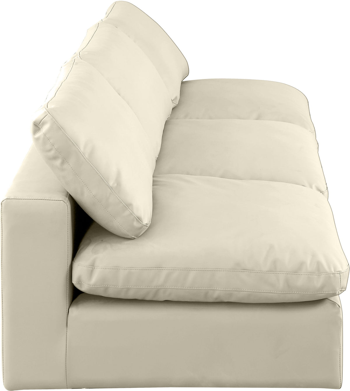 Comfy - Faux Leather Modular Armless Sofa 3 Seats