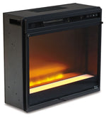 Wynnlow - 63" TV Stand With Glass/Stone Fireplace Insert - Gray