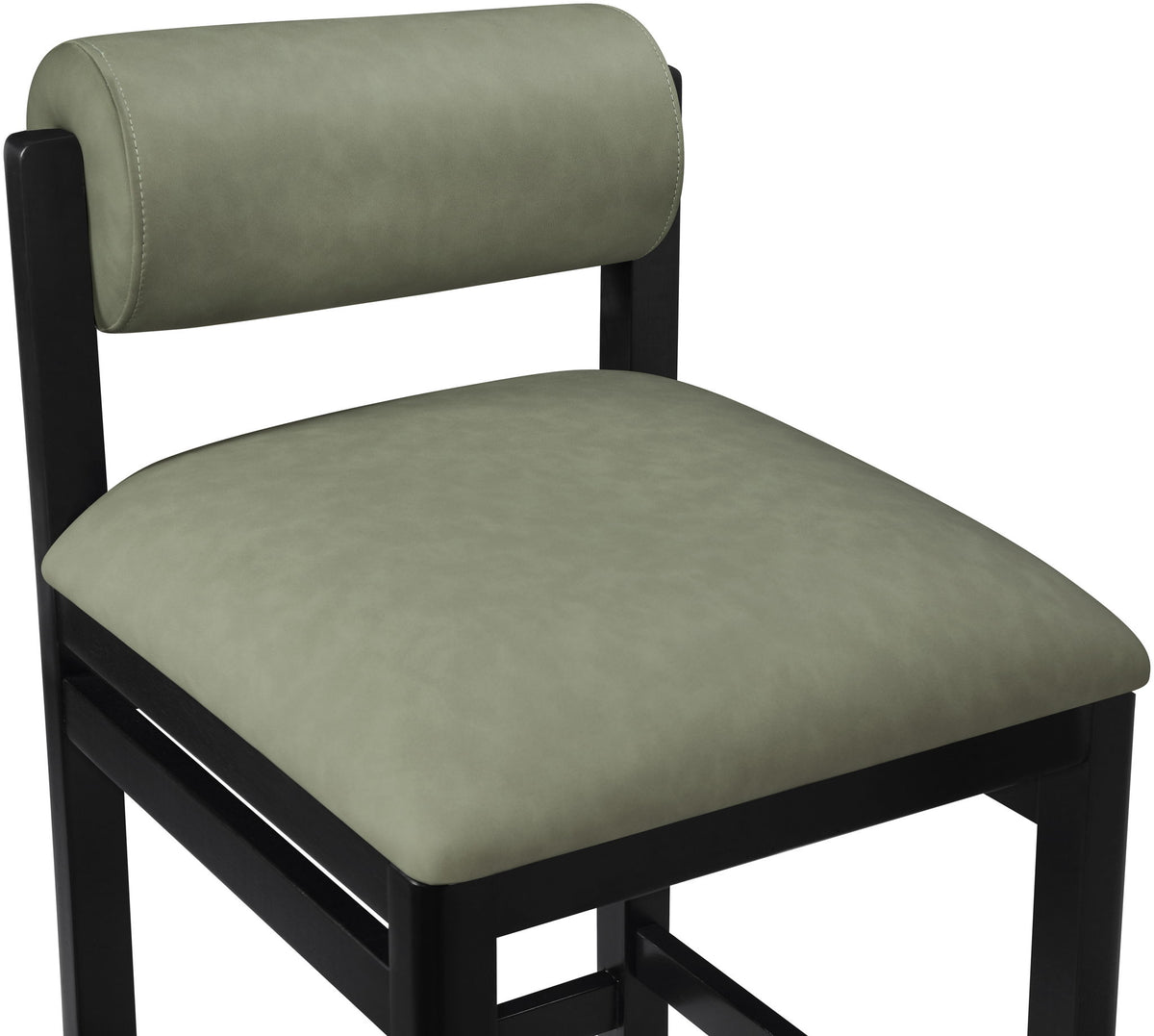 Roundhill - Faux Leather Counter Stool - Black Frame