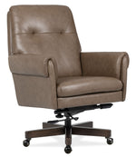 EC - Lenora Swivel Tilt Executive Chair - Dark Brown