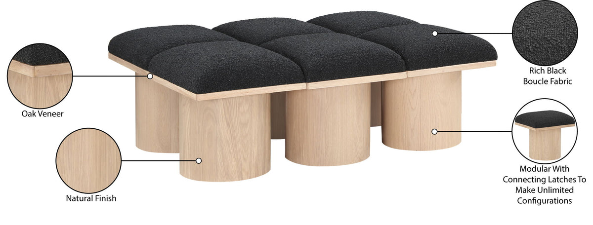 Pavilion - 6 Piece Modular Bench With Natural Base