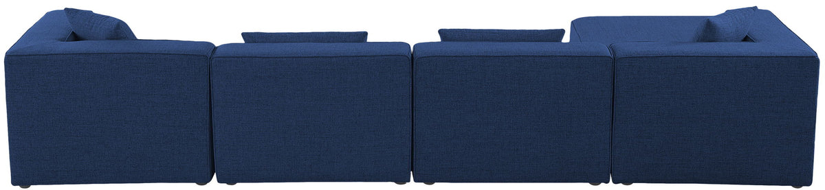 Cube - Linen 5 Piece Modular Sectional With Chaise
