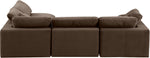 Comfy - 4 Piece Velvet Modular Armless Sectional