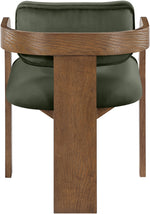 Cedra - Velvet Performance Fabric Upholstered Dining Chair (Set of 2) - Brown Frame