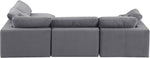 Comfy - 4 Piece Velvet Modular Armless Sectional