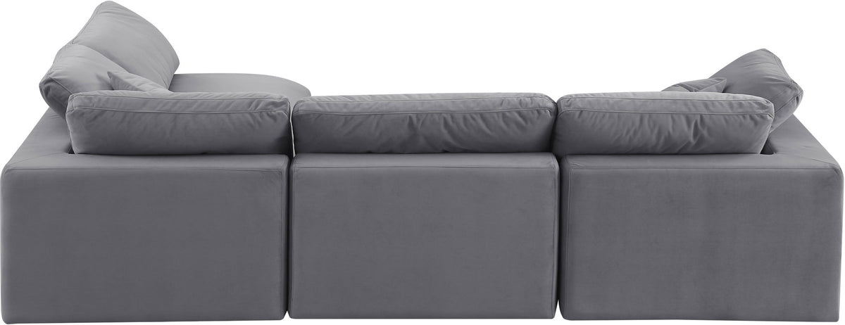 Comfy - 4 Piece Velvet Modular Armless Sectional