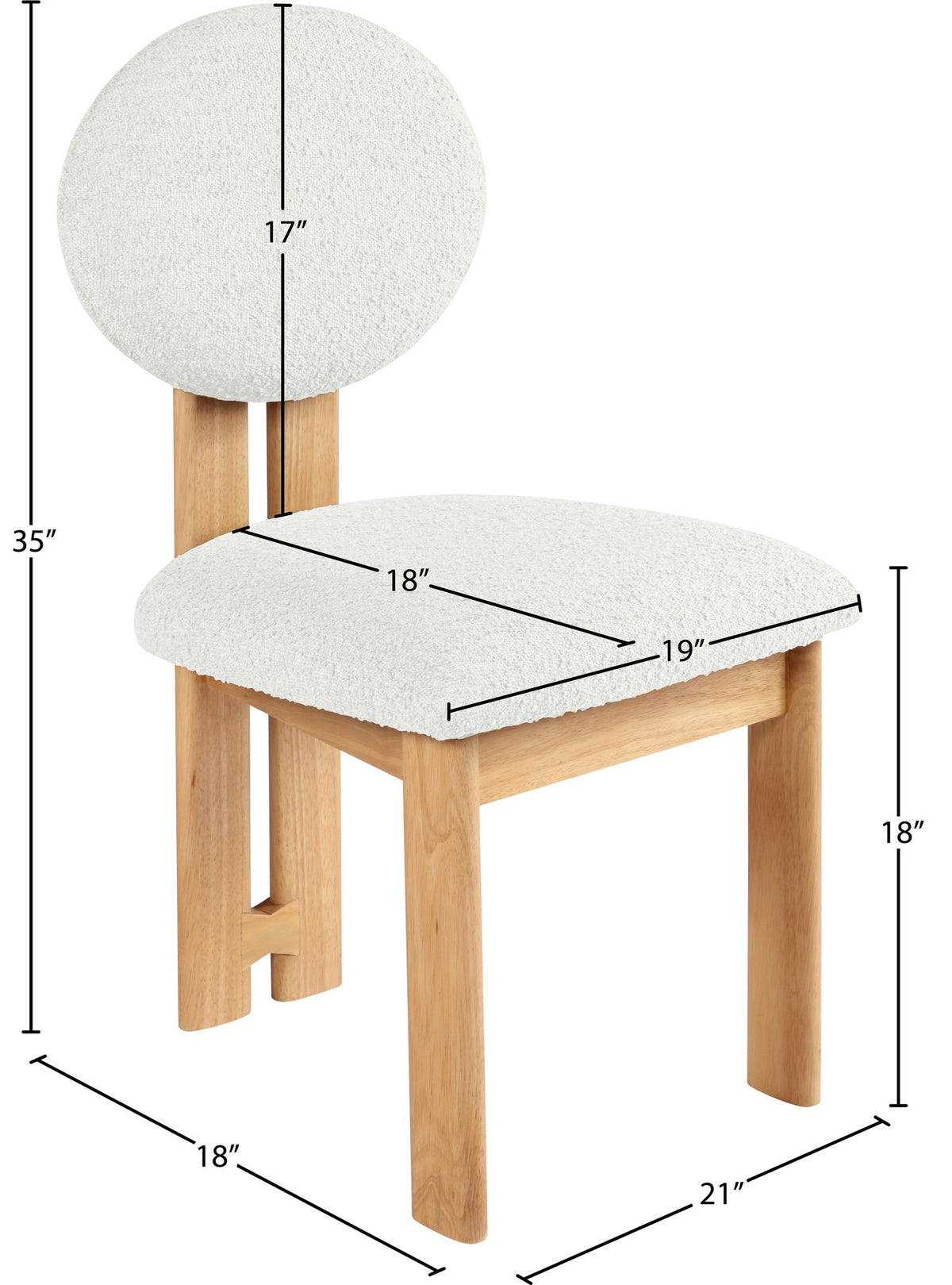 Napa - Dining Chair With Natural Legs (Set of 2)