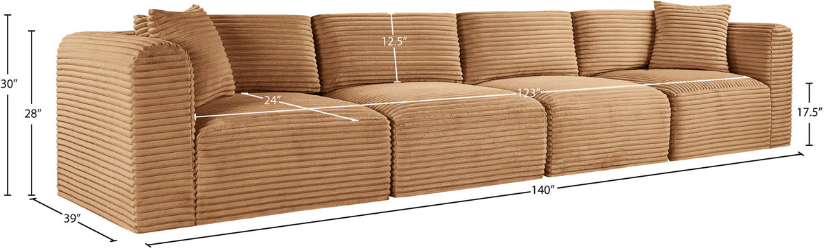 Shaggy - Fabric 4 Seat Modular Sofa