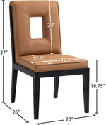 Gwendolyn - Faux Leather Dining Side Chair With Black Frame (Set of 2)