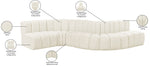 Arc - Velvet 6 Piece Curved Modular Sofa