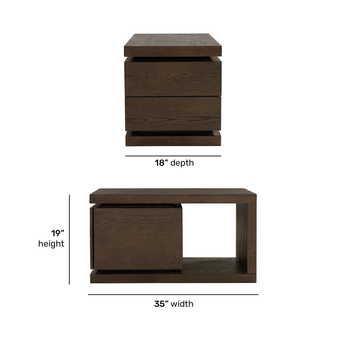 Athens - End Table - Chocolate Brown