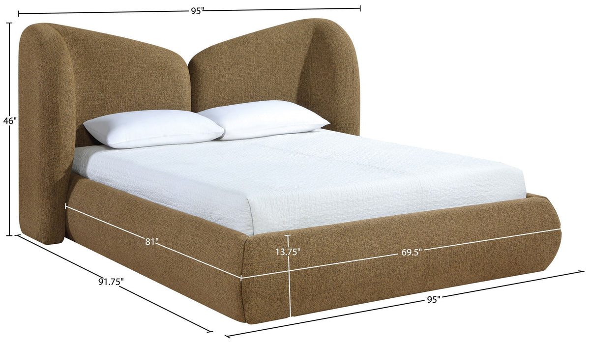 Elowen - Chenille Fabric Upholstered Bed
