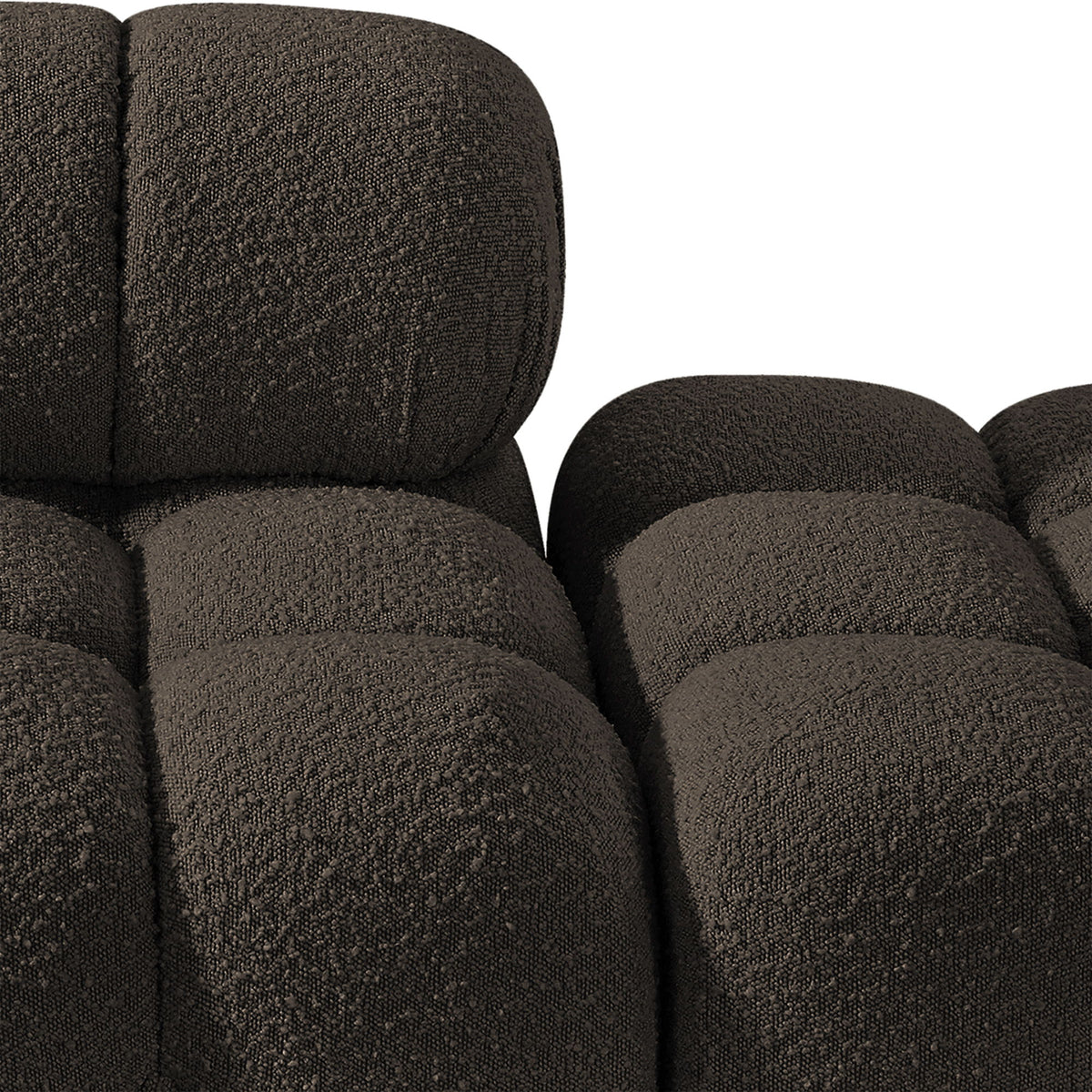 Ames - 4 Piece Boucle Upholstered Modular Sofa With 2 Backless Seats