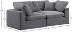 Comfy - Velvet Modular Sofa 2 Seats