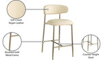 Lupita - Counter Stool With Brushed Gold Frame (Set of 2)