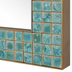 Coralie - Tile Mirror - Blue / Gold / Green