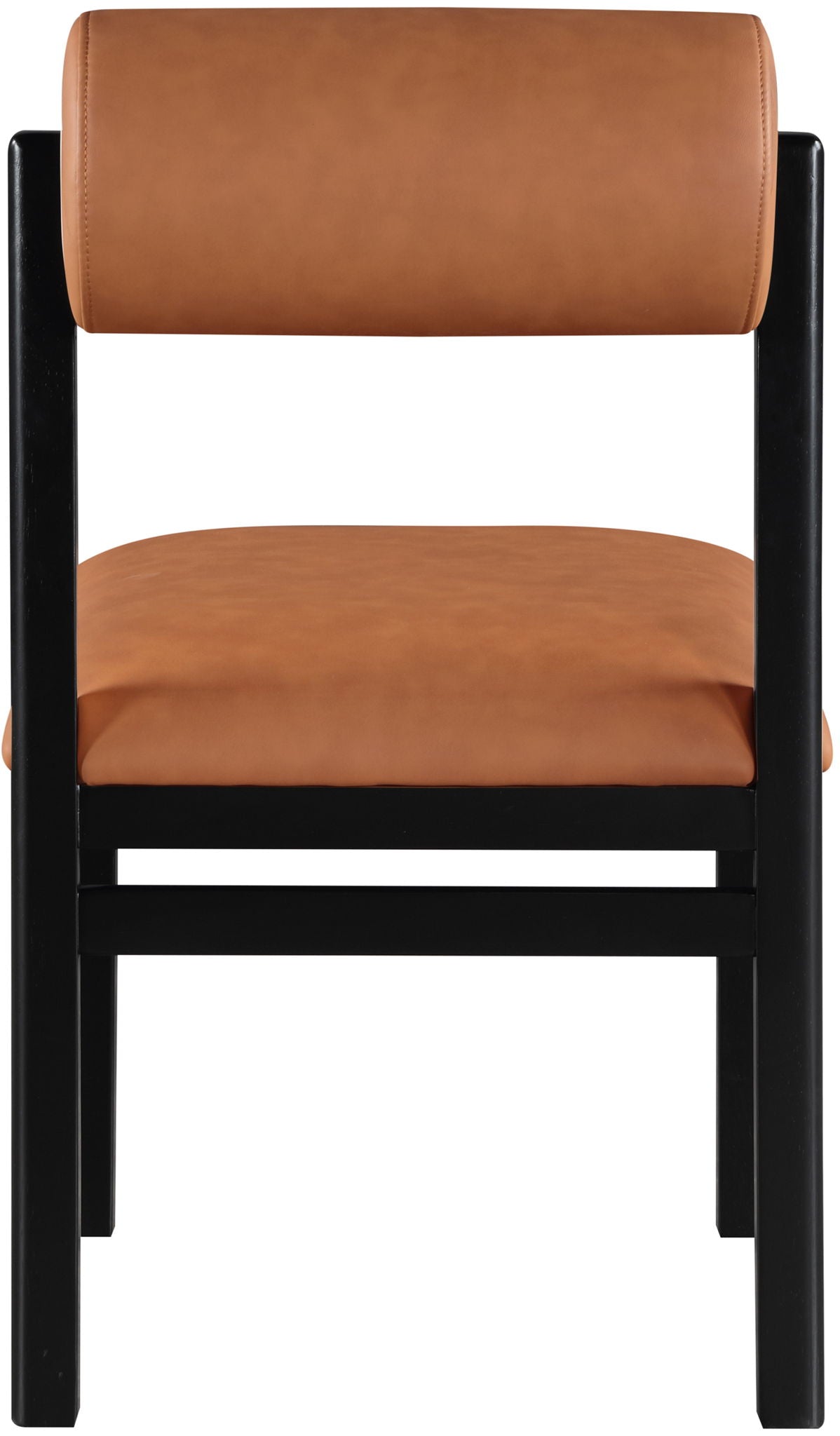 Roundhill - Faux Leather Dining Chair (Set of 2) - Black Frame