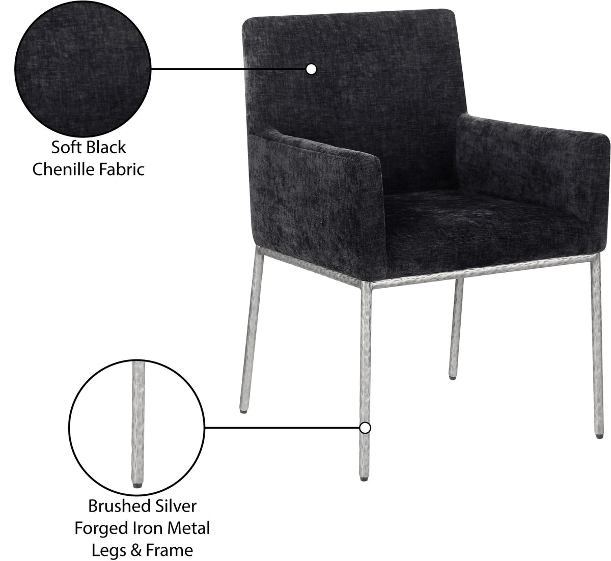 Reeves - Dining Chair With Silver Legs (Set of 2)