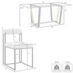 Kai Anastasia - Rectangular Glass Dining Table Set - Matte Black Base
