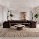 Hammond - Velvet Performance Fabric Upholstered 7 Piece U-Shaped Sectional
