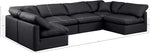 Indulge - Faux Leather 6 Piece Modular U-Shaped Sectional