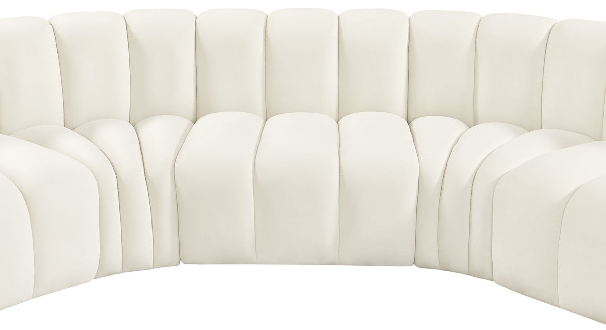 Arc - Velvet 7 Piece U-Shaped Modular Sofa