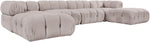 Orin - Velvet 6 Piece Modular Double Chaise Sectional