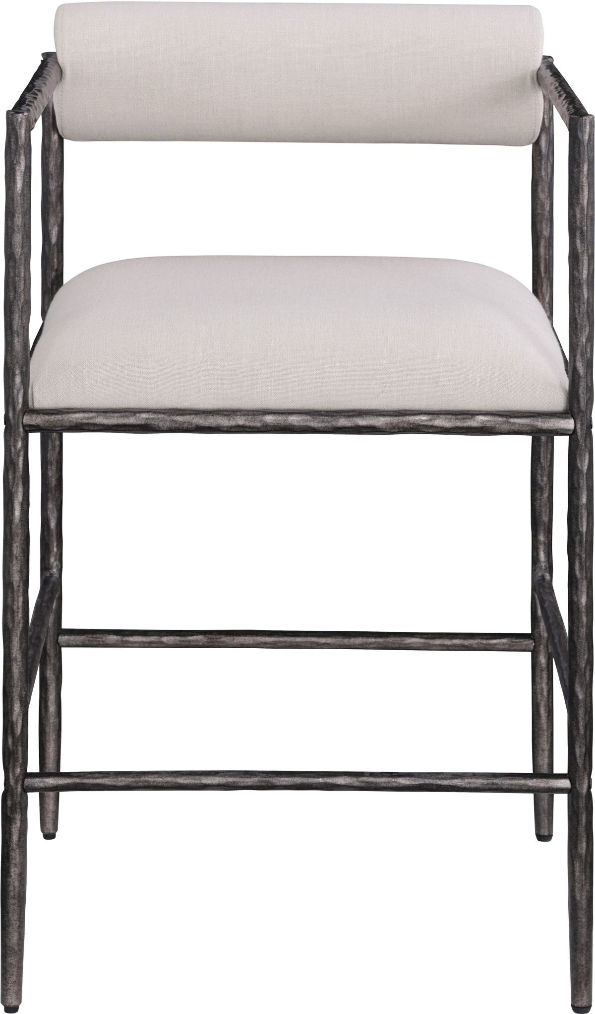 Axis - Linen Textured Beige Fabric Upholstered Counter Stool (Set of 2)