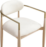 Riccio - Dining Arm Chair (Set of 2) - Natural And Gold Frame