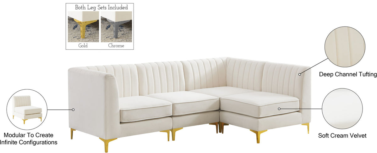 Alina - 4 Piece Modular L-Shaped Sectional