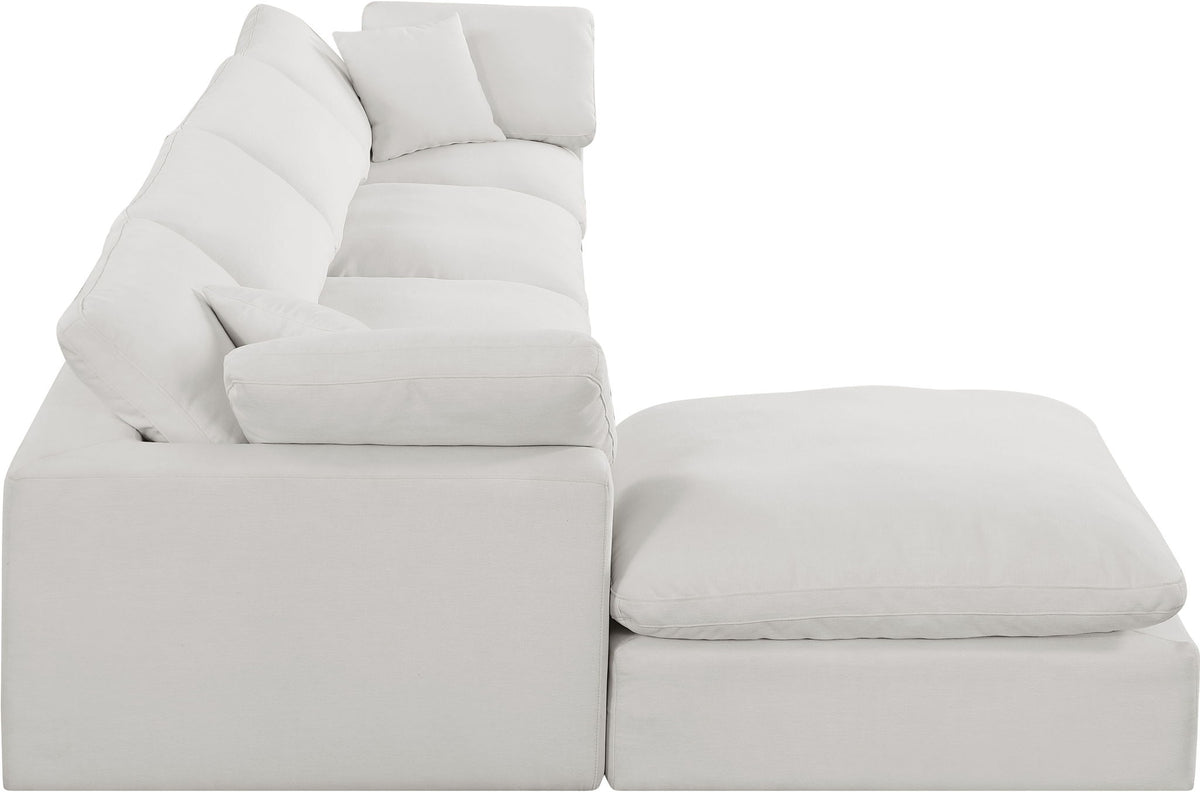 Comfy - 5 Piece Linen Modular Sectional With Chaise