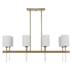 Awyr - 8 Light Linear Chandelier - Bronze