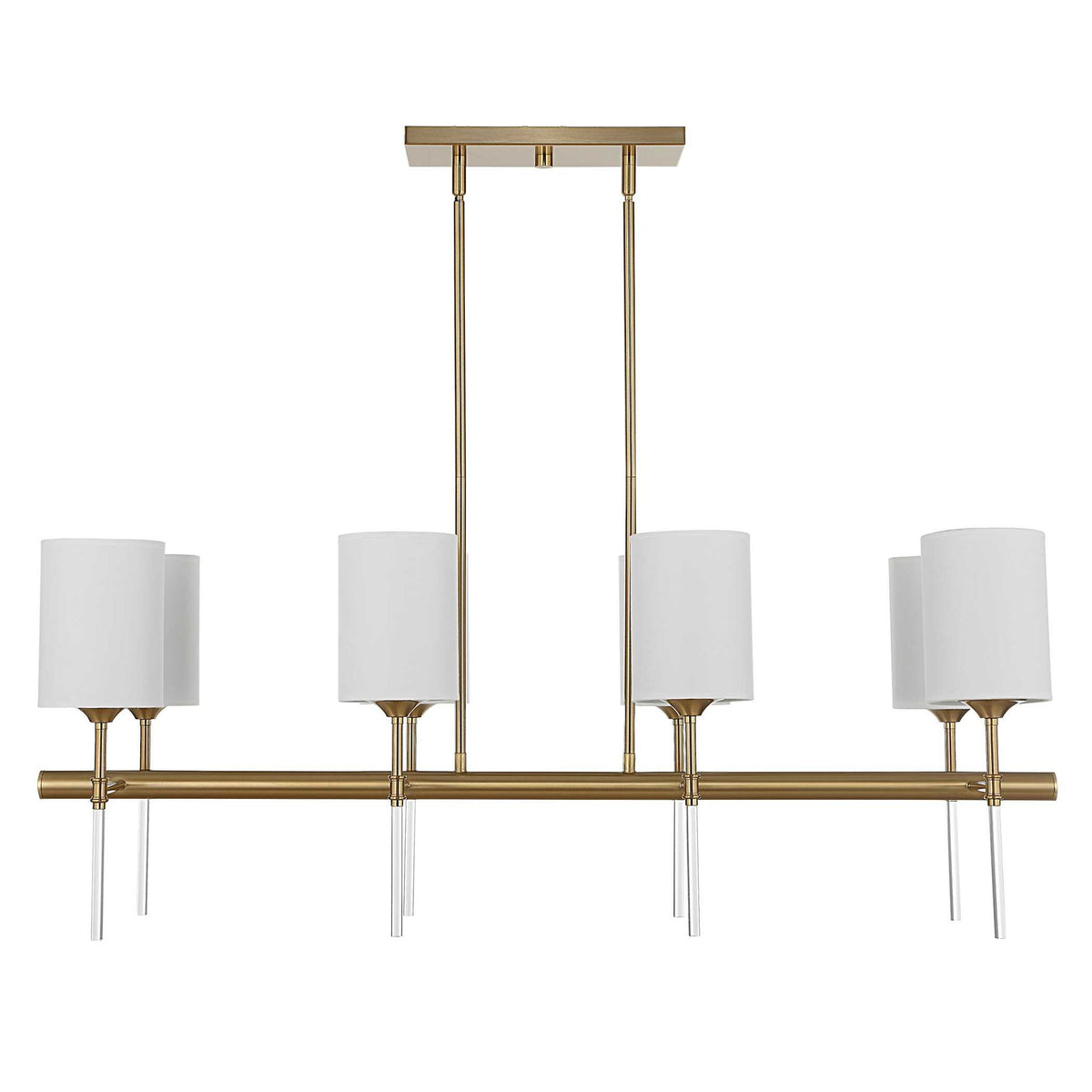 Awyr - 8 Light Linear Chandelier - Bronze