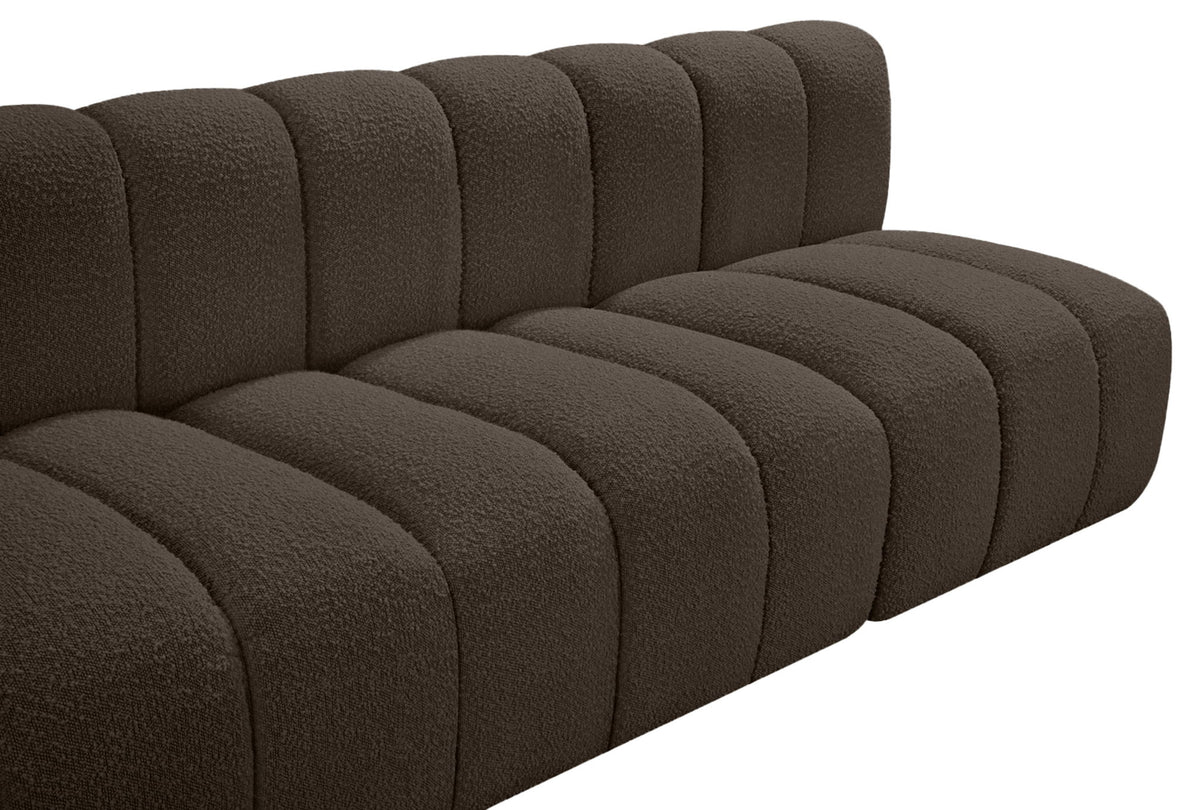 Arc - Boucle Fabric 8 Piece Curved Modular Sofa