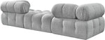 Ames - 3 Piece Boucle Modular Sofa With 1 Backless Seat