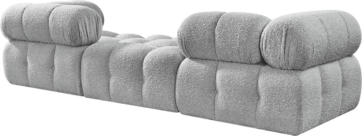 Ames - 3 Piece Boucle Modular Sofa With 1 Backless Seat