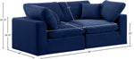 Comfy - Velvet Modular Sofa 2 Seats