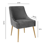 Beatrix - Pleated Velvet Side Chair