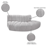 Arc - Boucle Fabric 3 Piece Modular Sofa