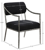 Bastille - Upholstered Dining Arm Chair (Set of 2) - Silver Frame
