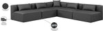 Cube - 5 Piece Modular Corner Armless Sectional
