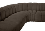 Arc - Boucle Fabric 4 Piece Corner Modular Sofa