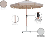 Amalfi - Aluminum Patio Umbrella - White Base / Light Brown Pole