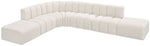 Arc - Boucle Fabric 7 Piece Corner Modular Sofa