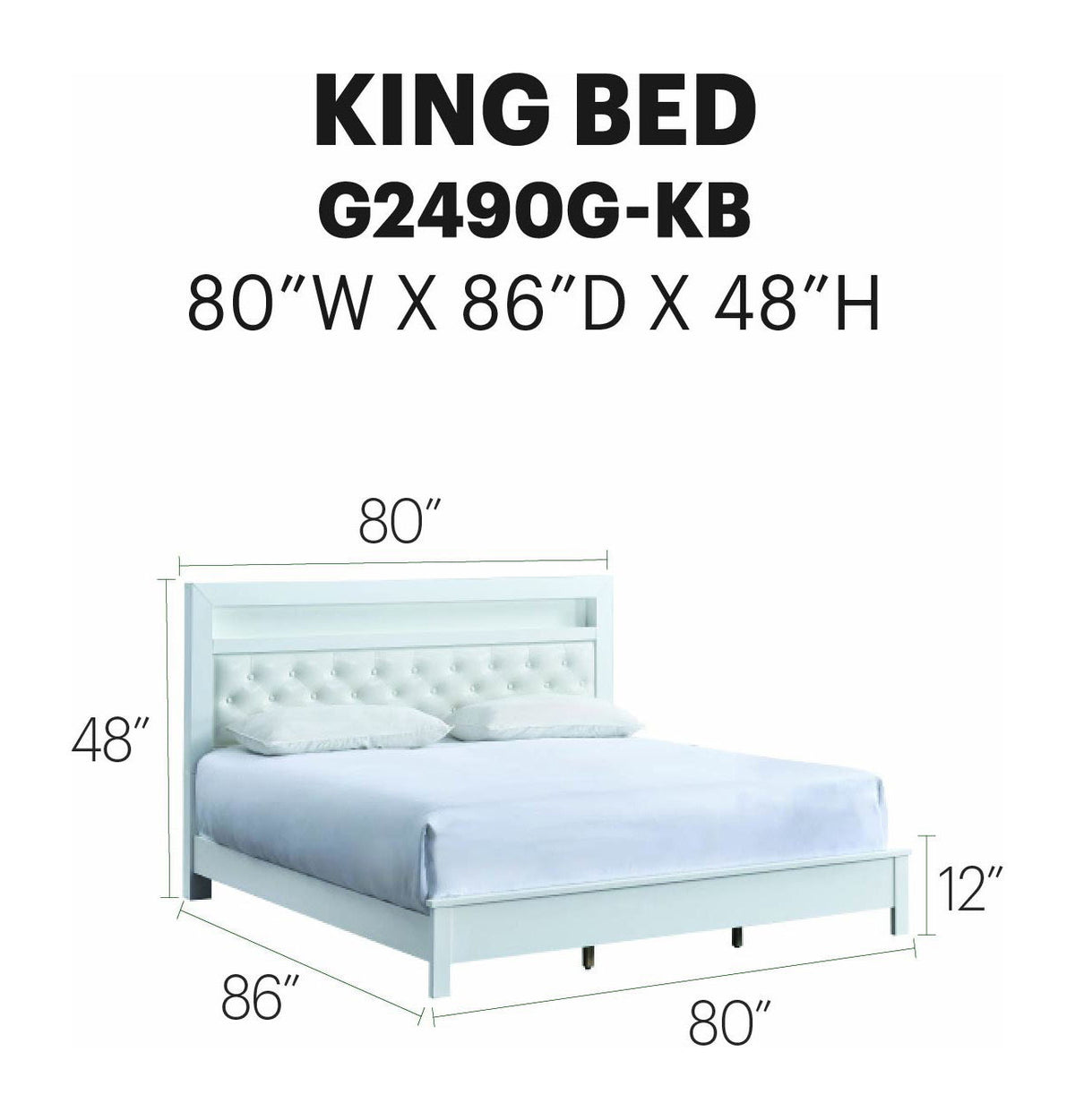 Glory Furniture - Burlington - Bed With Upholstered Headboard