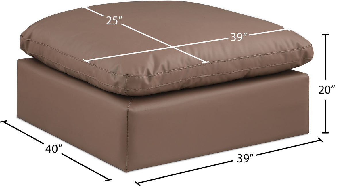 Comfy - Faux Leather Ottoman