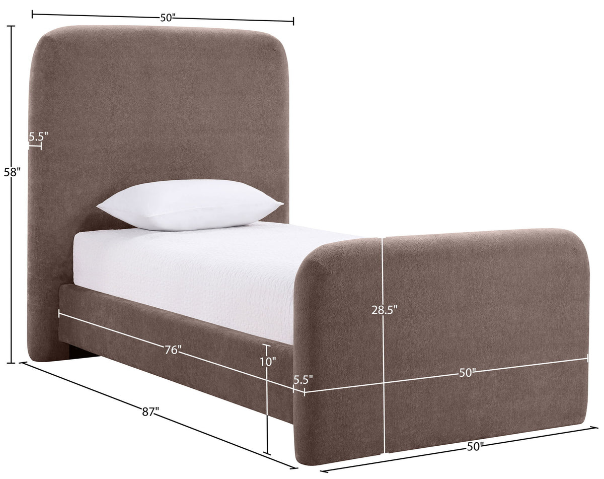 Fira - Chenille Fabric Upholstered Bed