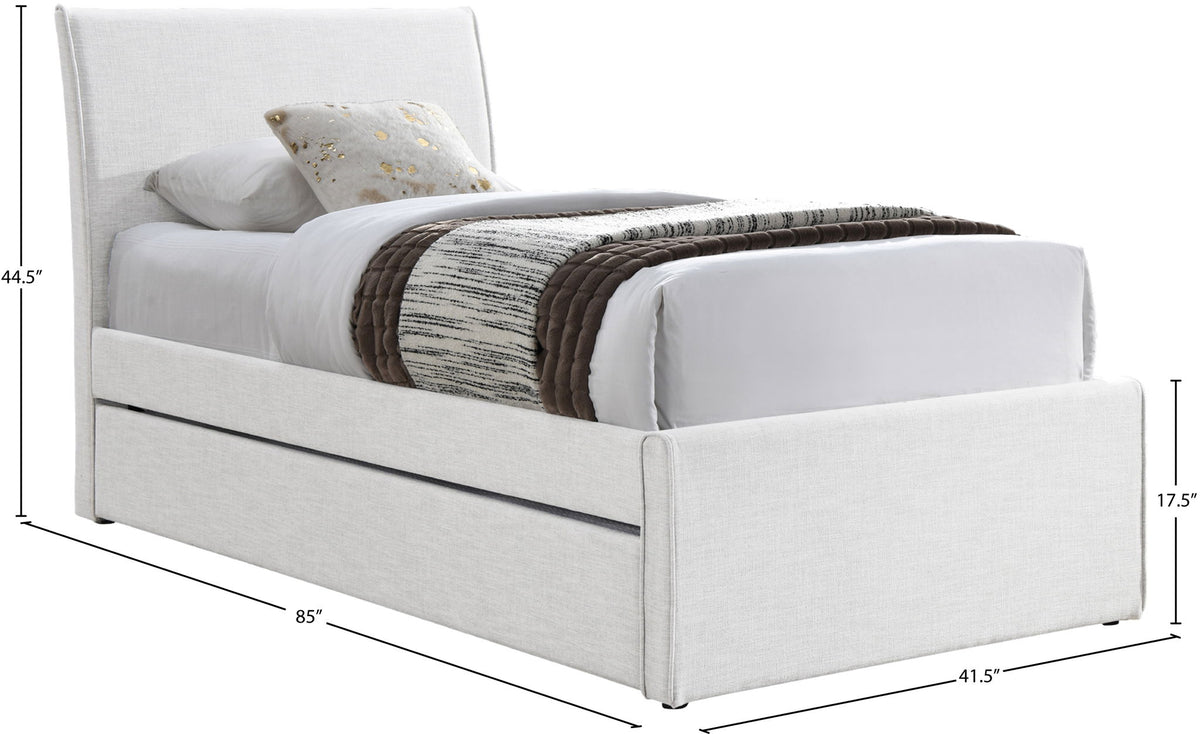 Myles - Linen Twin Trundle Bed